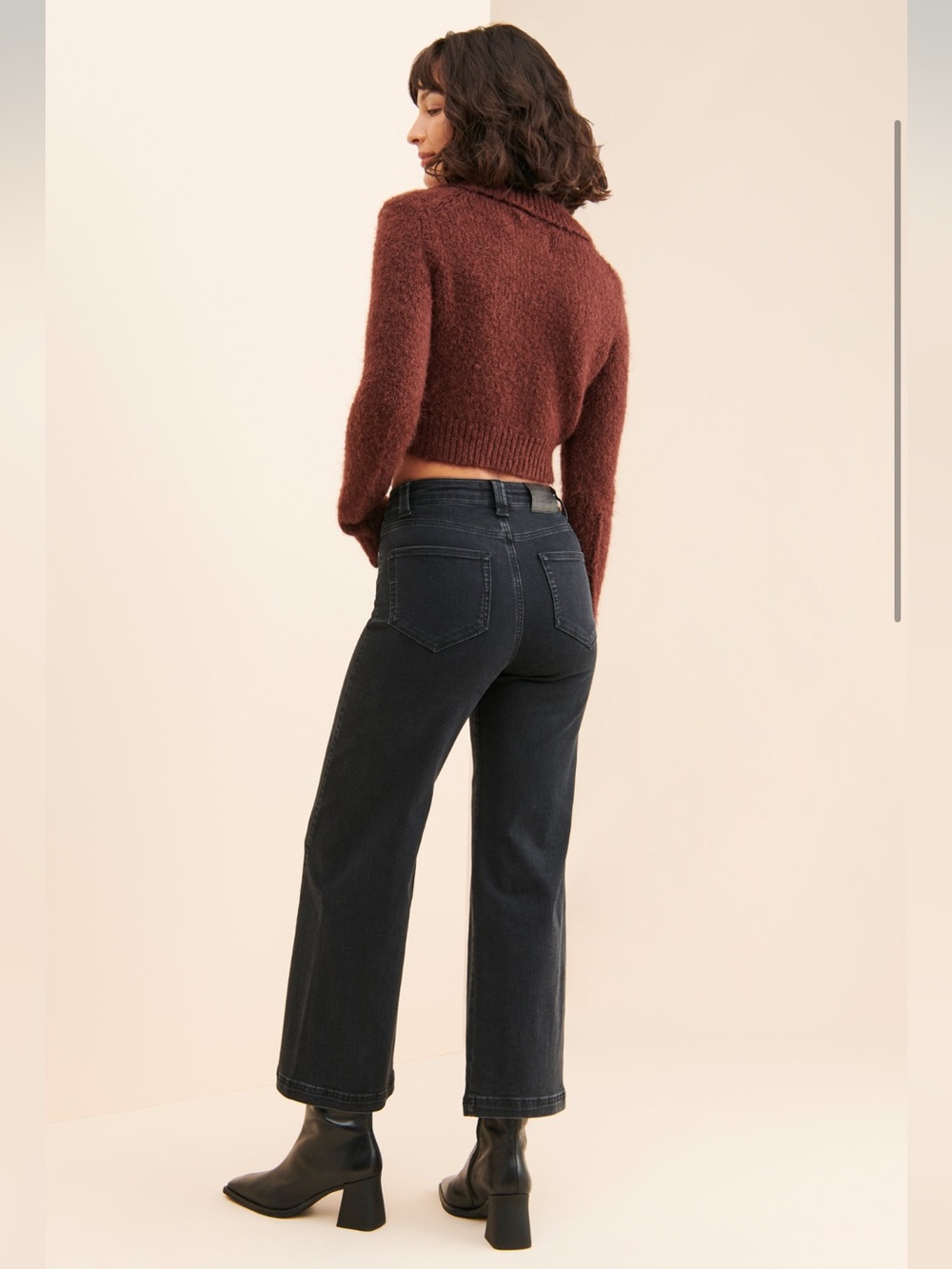 Paige Anessa High Rise Wide Leg Crop Jeans - Picture 3 of 9